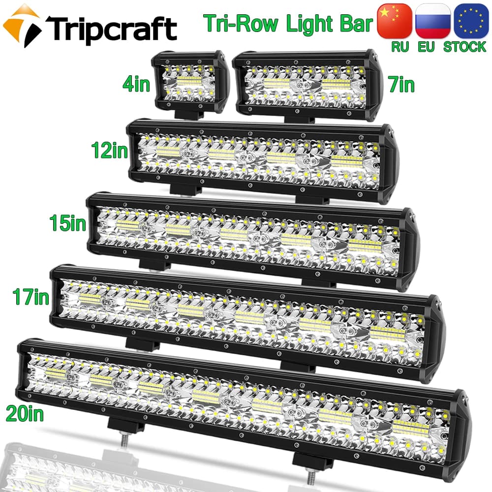 Tripcraft LED Panel LED Bar 4-28 Inch LED Light Bar LED Pod Lights Combo Beam for Car Tractor Boat OffRoad 4x4 LED Light Bar