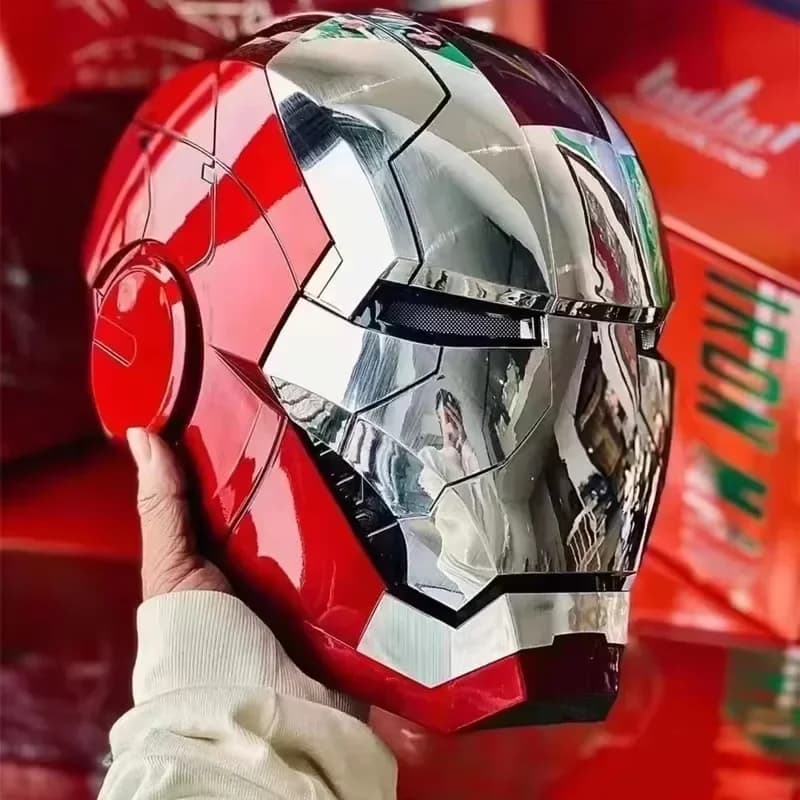 The Avengers 1/1 Iron Man Mk5 Helmet Wearable And Transformable Voice-Activated Electric Opening Closing Mk17 Decoration Gift