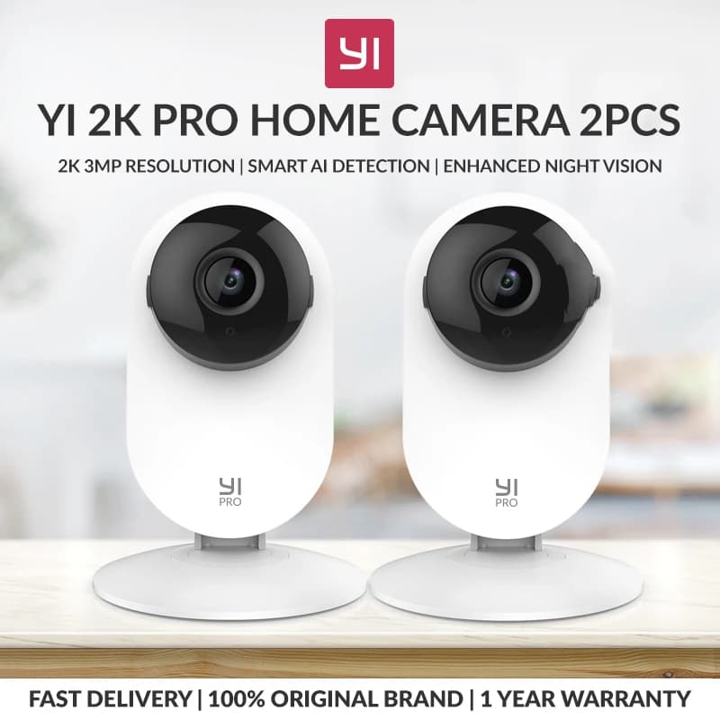 YI Pro Kits 2K Home Security Camera Wi-Fi IP Smart Surveillance System with Night Vision Baby Monitor