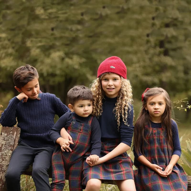 Ali Co AW26 plaid collection dress teen skirt romper top family matches clothing outfits