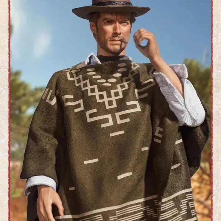 Men's Cape Fashionable Knitted Fringed Pullover Mantle Men Thickened Warm Large Shawl Wool-like Material Winter Season