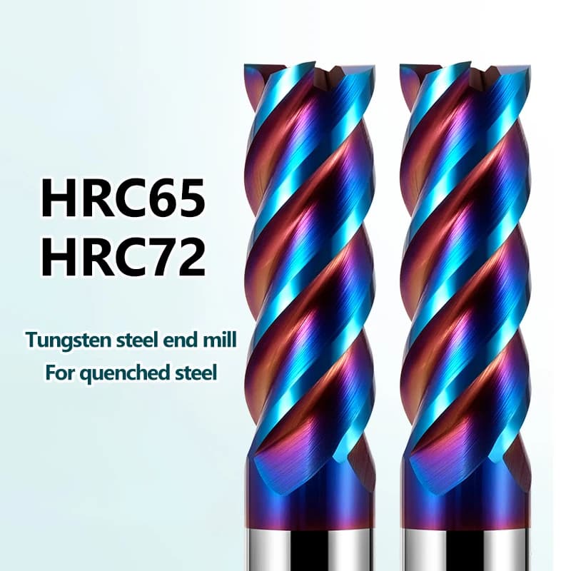 HRC65 HRC72 CARBID MILLING CUTTER 1 2 4 6 8 10 12 14 16 20mm Milling Cutter 4Flute Alloy Coating TUNGSTEN CARBID MILLING CUTTER