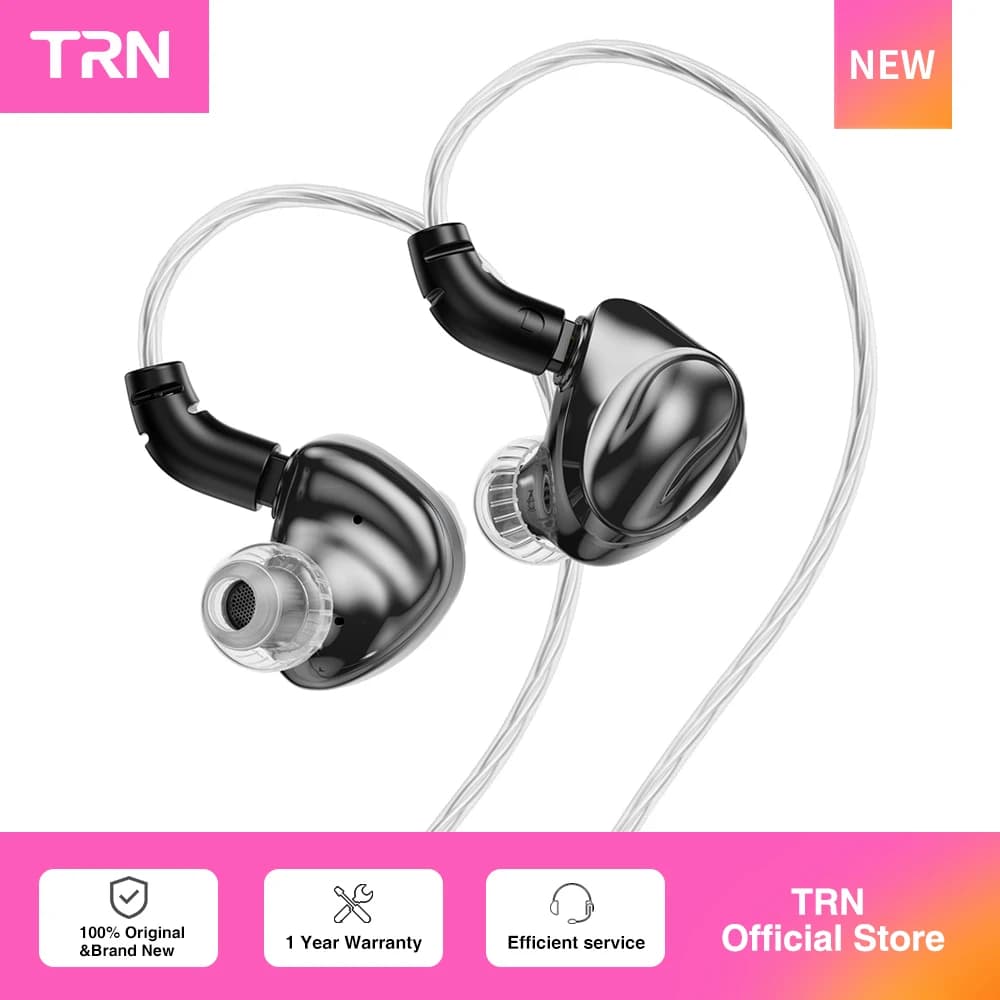 TRN Dolphin Headphone10mm Dual Magnetic Circuit Dynamic Driver Liquid Metal Earphone