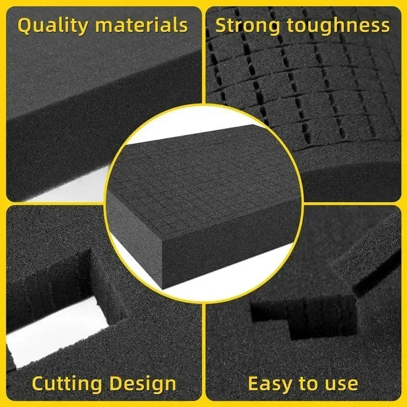 Precorted Toolbox Foam Insert Pre-cut Pick Apart Foam For Hard  Flight Case Pick And Pluck Sponge For Peli Case Tool Organizer