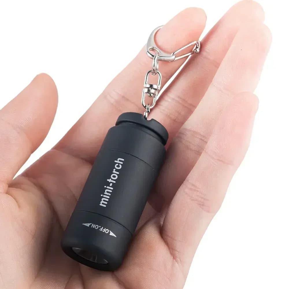 Mini Flashlight Pocket-sized Emergency Light Small Torch USB Flashlights LED Keychain Lights for Camping Hiking Emergency