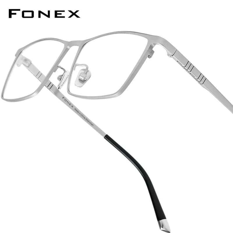 FONEX Titanium Glasses Frame Men Brand Design Square Eyewear Ultralight-Weight Japanese High-end Quality Eyeglasses Frames 85641