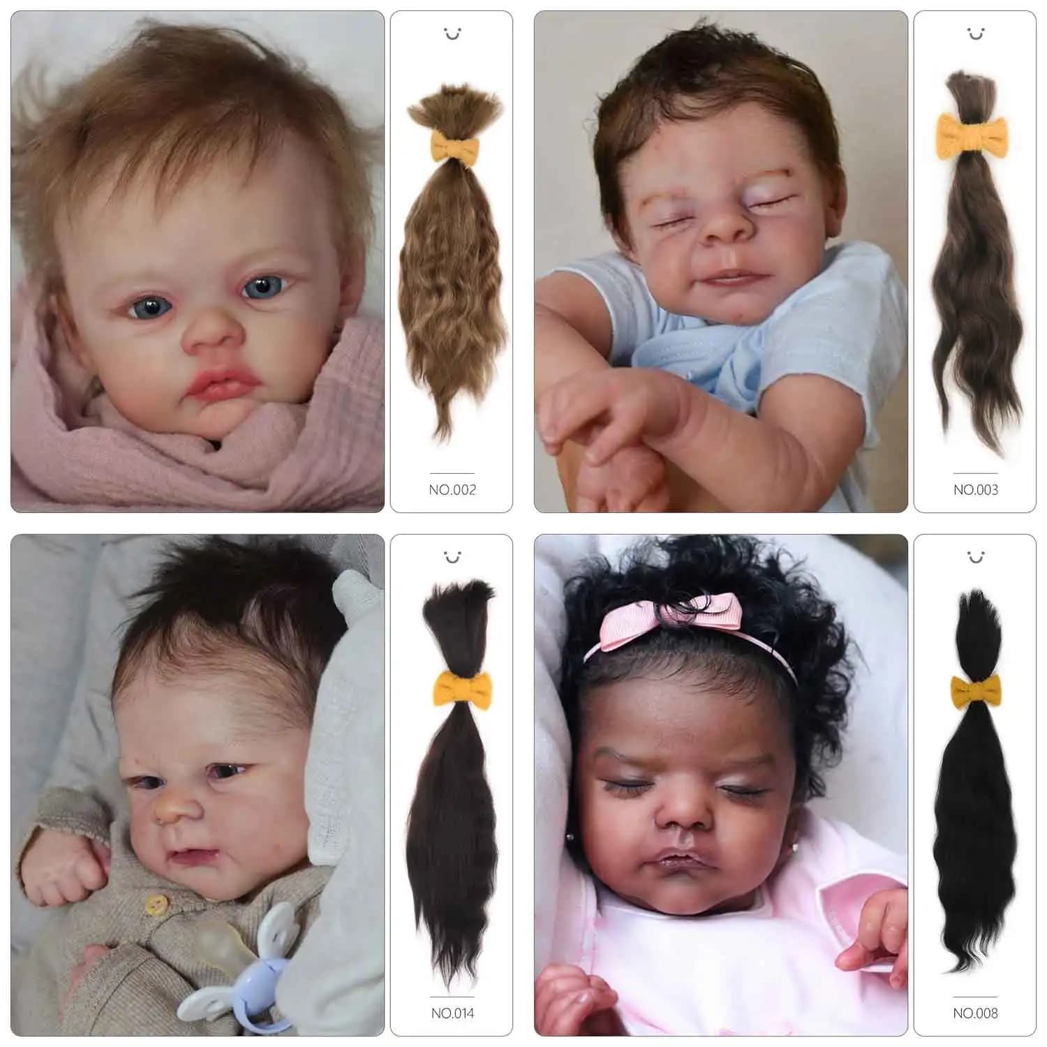 Handmade Curly Mohair Doll Hair 10g Organic Strands Locks for BJD Wig Reborn Doll Hair Paola Reina Doll Supplies