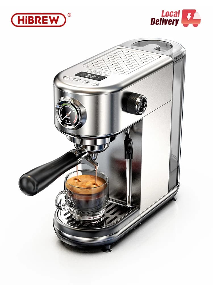 HiBREW 20Bar Semi Automatic Espresso Coffee Machine Temperature Adjustable Cold/Hot Super Slim Coffee Maker Cappuccino H10B