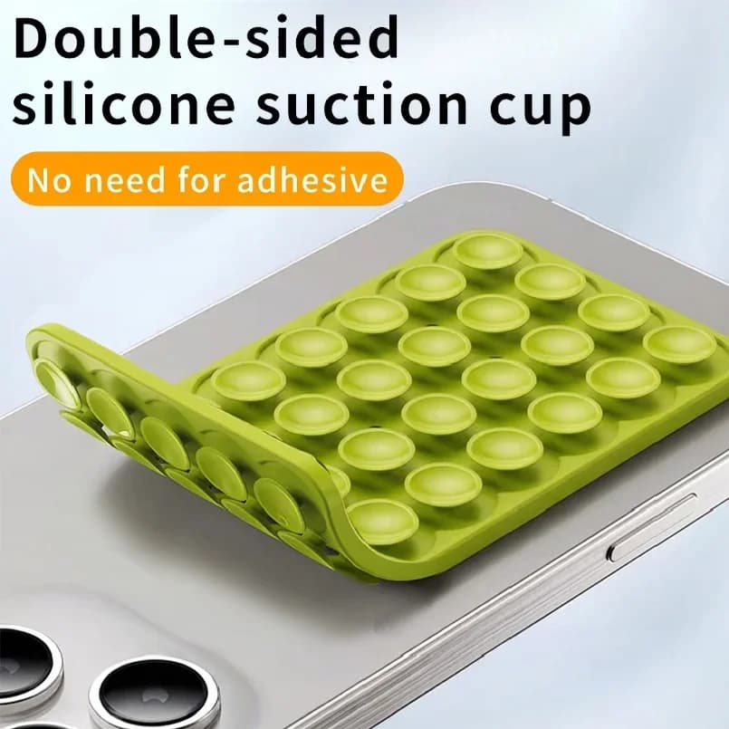 Double Side Silicone Suction Pad For Mobile Phone Fixture Suction Cup Backed Adhesive Silicone Rubber Sucker Pad For Fixing