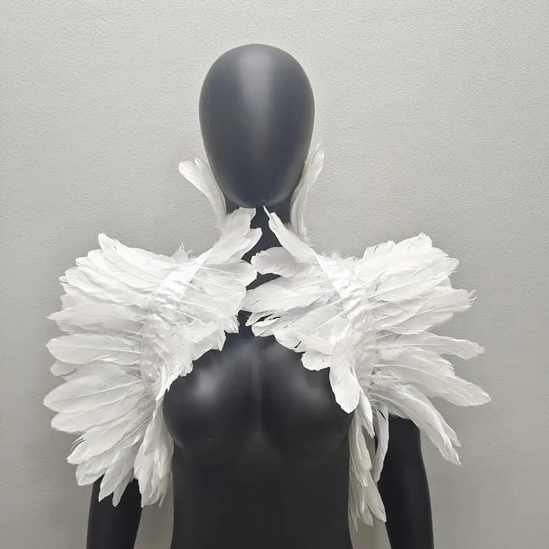 Shawls Dress Cape White Scarf Wedding Party Shawl Turkey Y2k Cosplay Feather Halloween Snood Children Gothic Style Women Fur